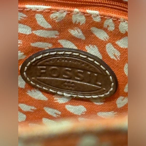 FOSSIL Key-Per Birdcage Coated Canvas Shoulder Tote Bag Purse 16x13x5” - Picture 8 of 15